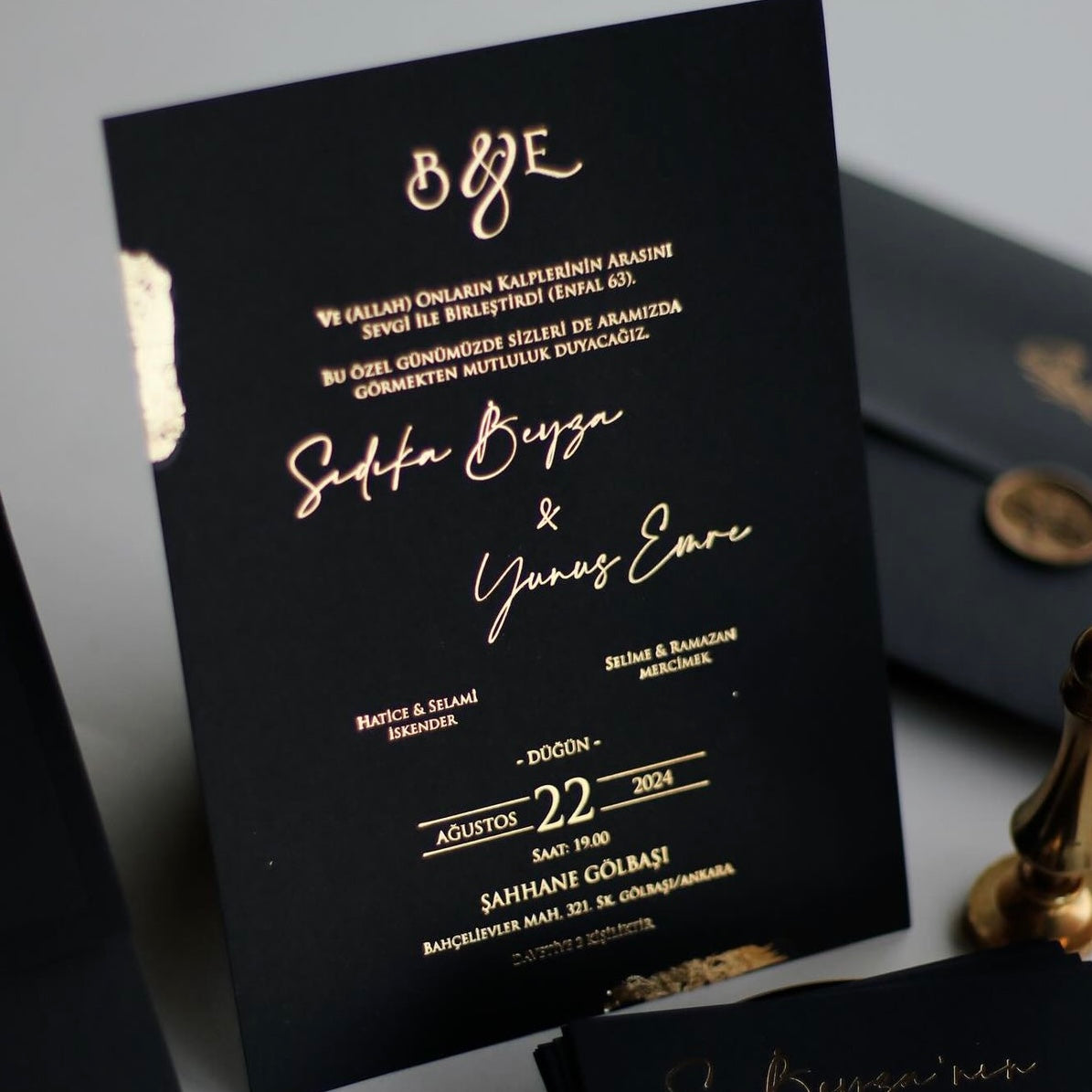 Faire-part « Gold & Black »