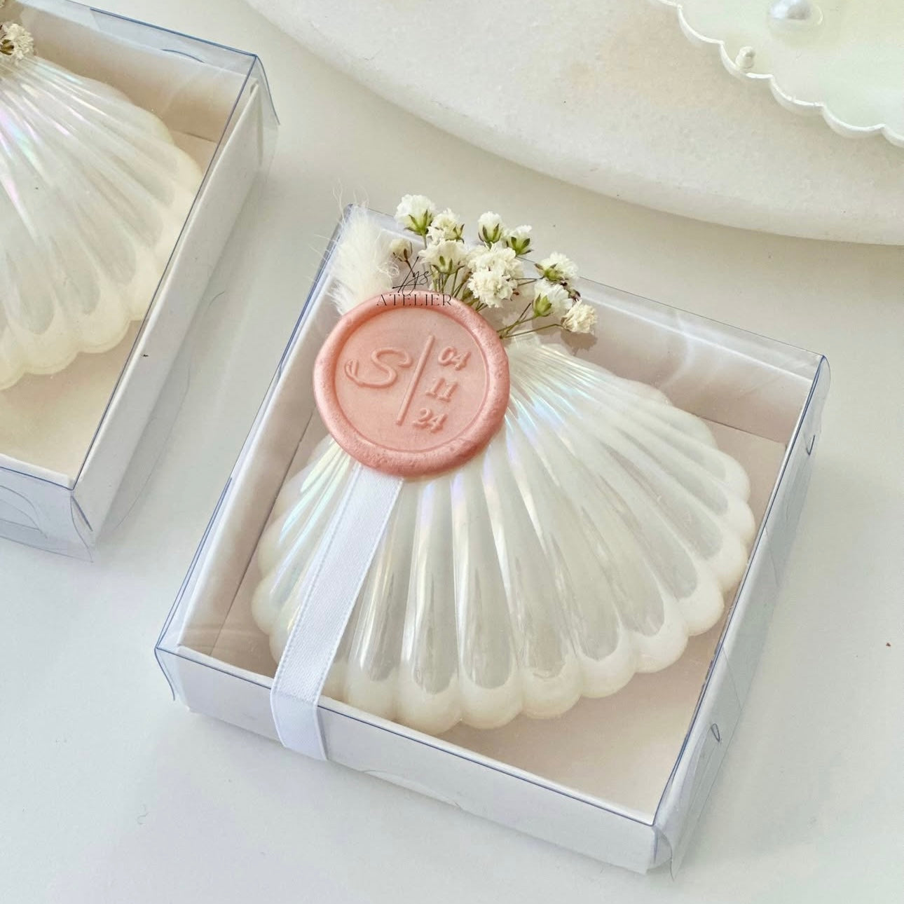 Bougie personnalisée « coquillage »