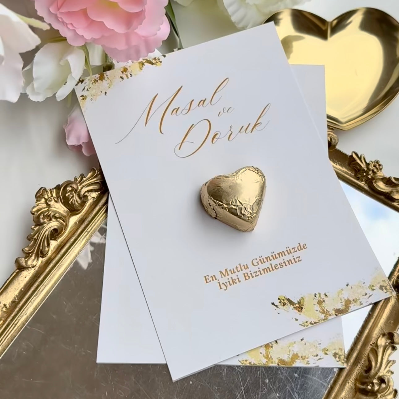 Carte de chocolat « coeur »