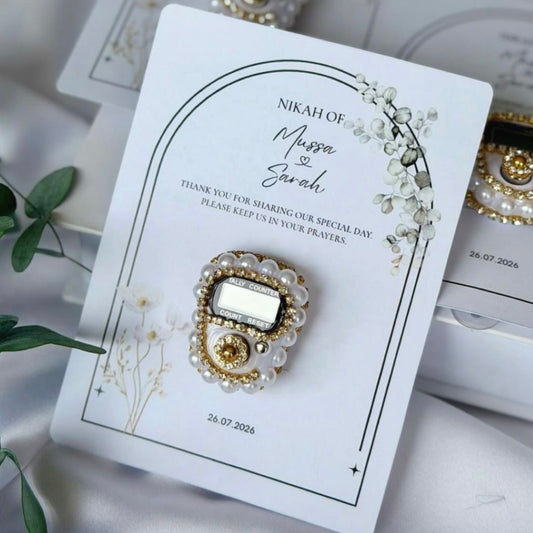 Zikirmatik personnalisé sur carte – Cadeau invité mariage, nikah & henné