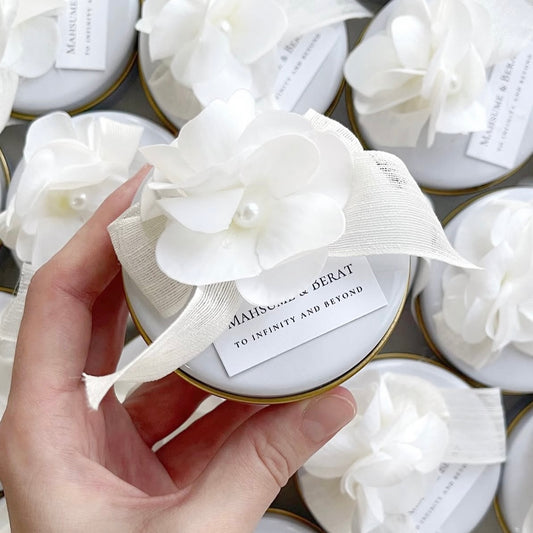 Bougie personnalisée « orchidée »