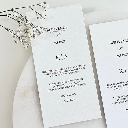 Carte de remerciement