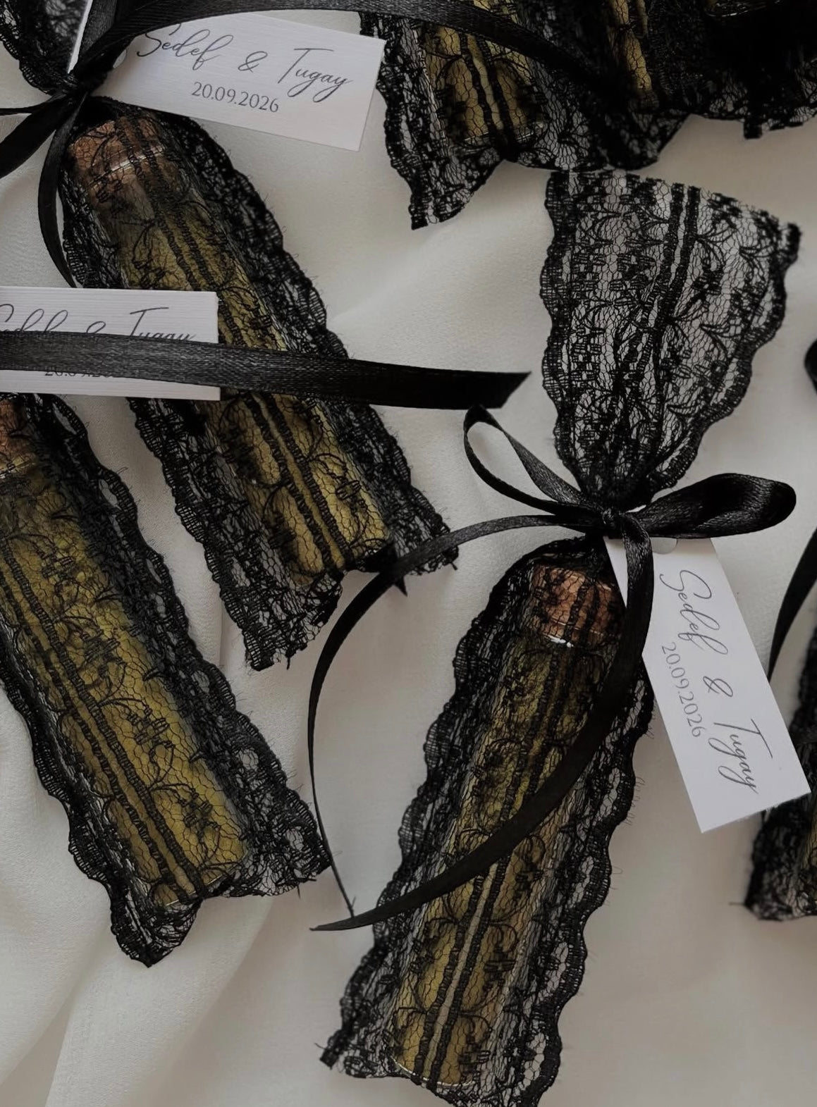 Fiole Henné Dentelle Personnalisée – Cadeau Invité Mariage & Cérémonie