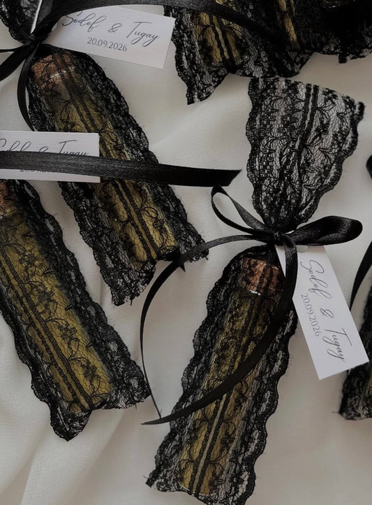 Fiole Henné Dentelle Personnalisée – Cadeau Invité Mariage & Cérémonie