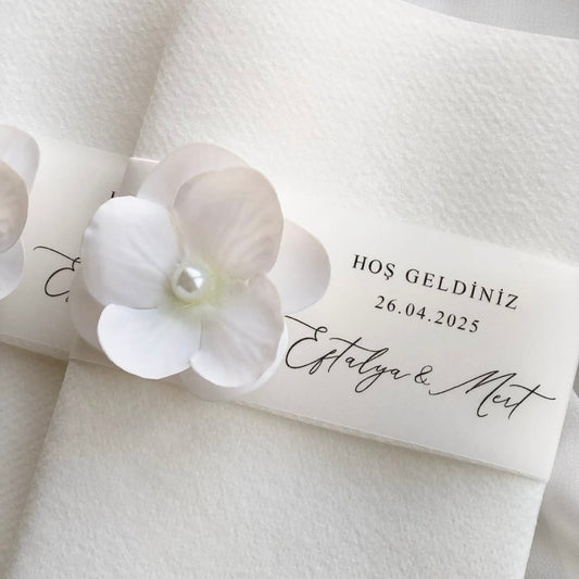 Serviette personnalisée « orchidée »