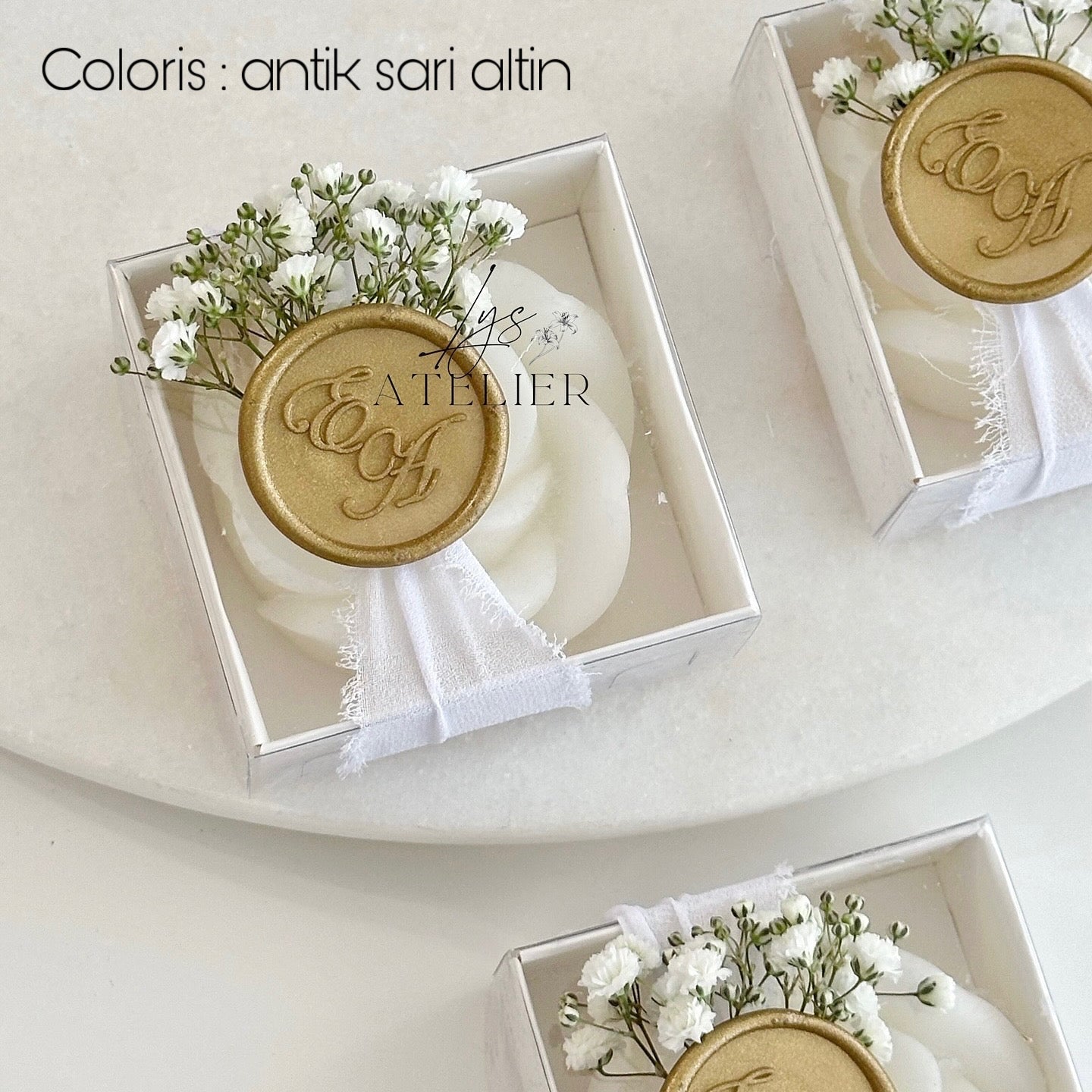 Bougie personnalisée « cachet de cire »